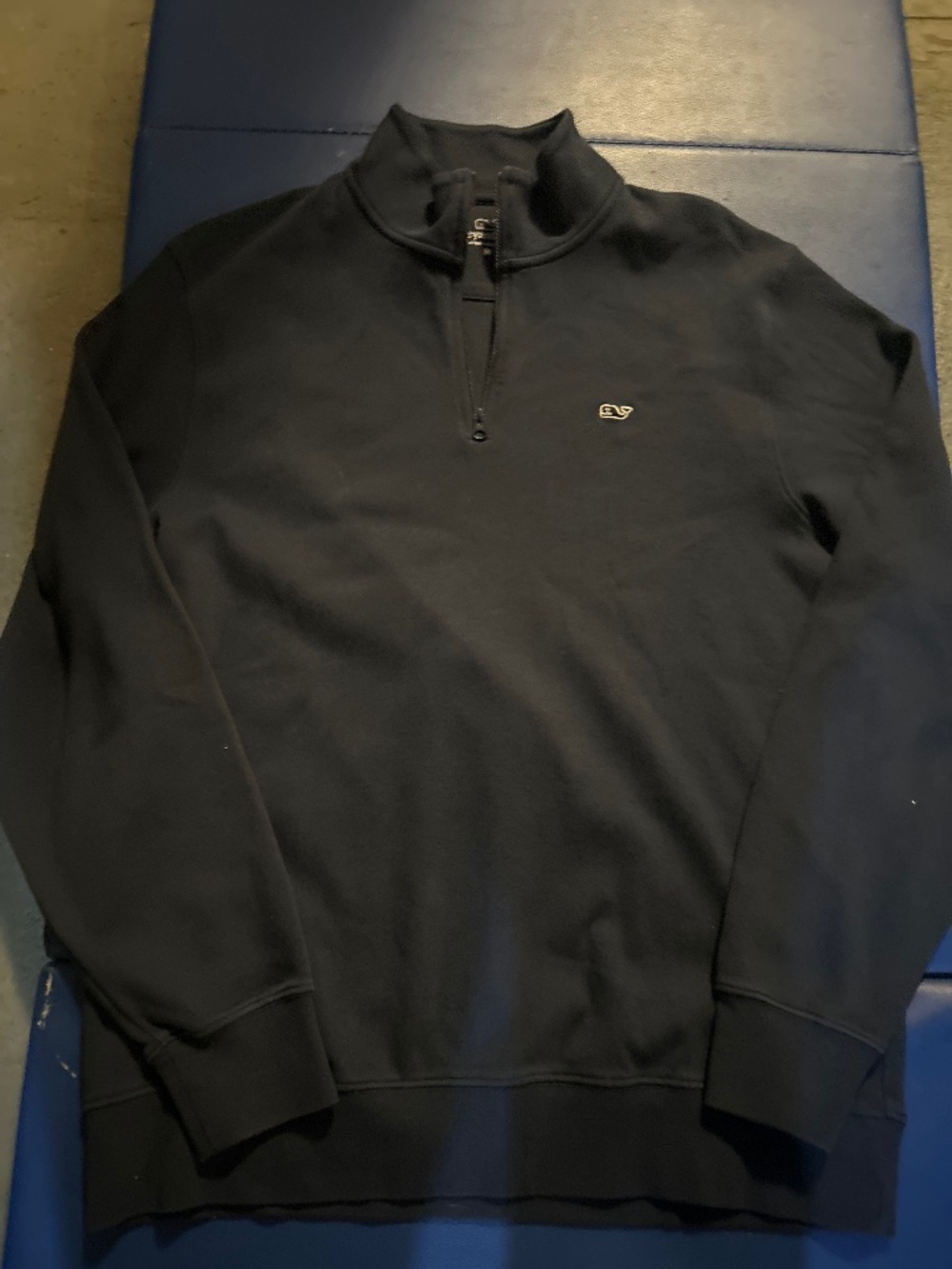 Vineyard Vines Golf Blue Zipper-Up Sweater Medium
